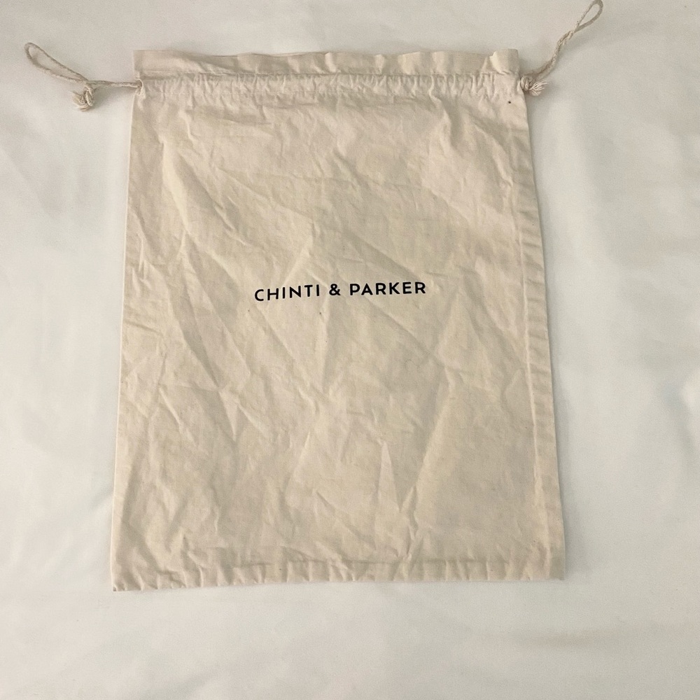 Chinti Parker Dust Bag drawstring cream Ivory handbag shoe bag travel privacy